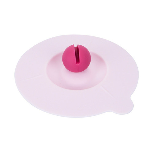 Silicone cup lid with multi-purpose mixing spoon, dust-proof and dust-proof, simple life, multi-functional round-head soft plastic cup lid