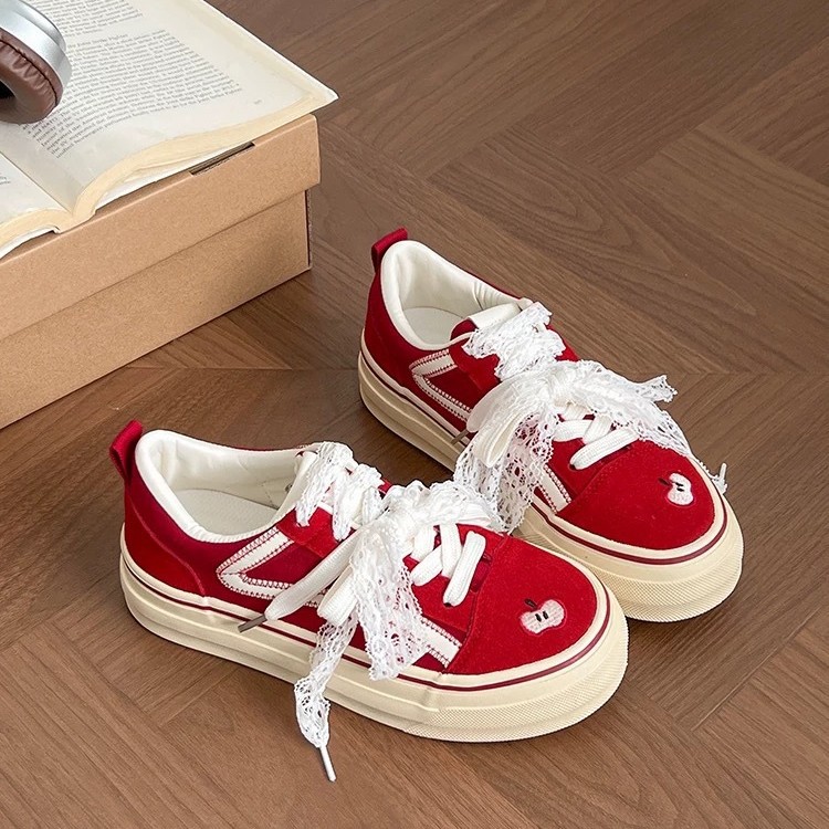 2025 nuevo diseño ins Apple skate zapatos de cabeza redonda nicho de verano transpirable zapatos de lona clásicos