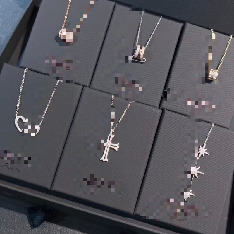 A Brand's Six-Pointed Star, Pig Nose, Cross, Heart, Mother-Of-Pearl, Small Waist Necklace, Clavicle Chain, European and American Style, Popular Foreign Trade Item