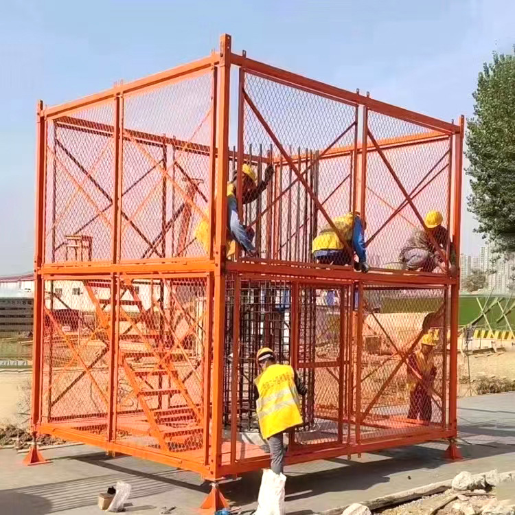 安全梯笼批发桥梁建筑施工围笼墩柱施工用平台组合框架式安全笼梯