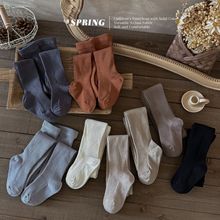 韩版儿童打底裤女童连裤袜外穿条纹中厚春秋季中小童打底袜a类棉