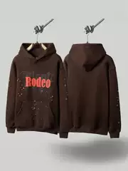 Cross Border Travis Scott FW24 DAYS BEFORE RODEO Perimeter Spider Web fleece-lined Hoodie