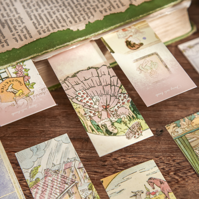Mr. Paper Fantasy Fairy Tale Marcadores en caja Serie de libros de cuentos de hadas retro Marcadores de lectura para estudiantes Marcadores en caja