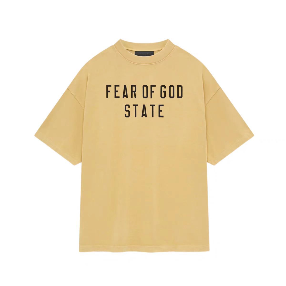 ESSENTIALS 新作 アメリカンスタイル ハイストリート ゆったり ダブルレタープリント ユニセックス 半袖Tシャツ