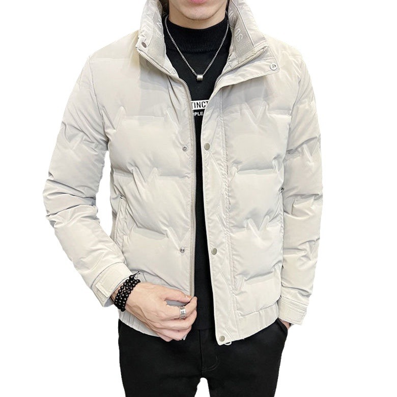 Men's Clothing Short lightweight Silk cotton jacket for men 2024 new style stand up collar handsome fashion warm winter men's jacket_voghion.com