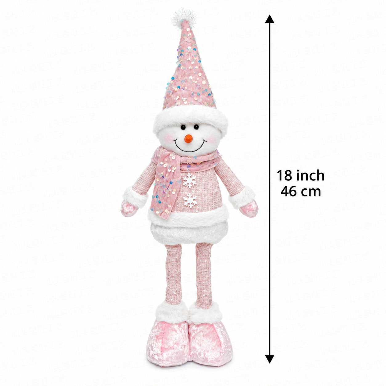 Muñeco Telescópico Navideño de Tela Decorativo para Navidad