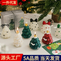 クリスマスキャンドル雰囲気雰囲気感お土産かわいい手作りキャンドルプレゼントクリスマスツリーアロマキャンドル