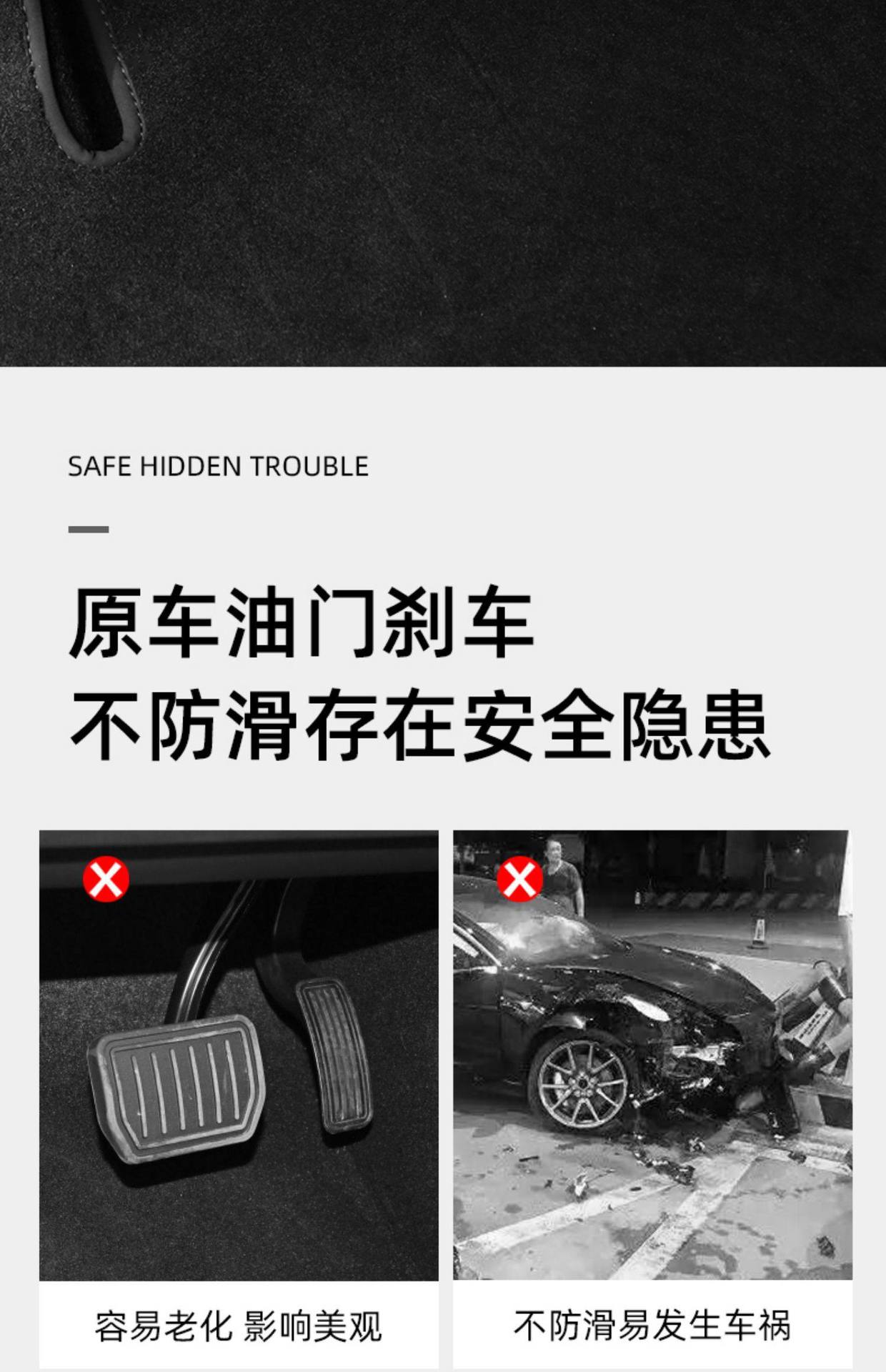 Suitable for Tesla Model 3/Y/X Foot Pedals, Brake and Accelerator Pedals, Car Interior Modification Accessories Wholesale
