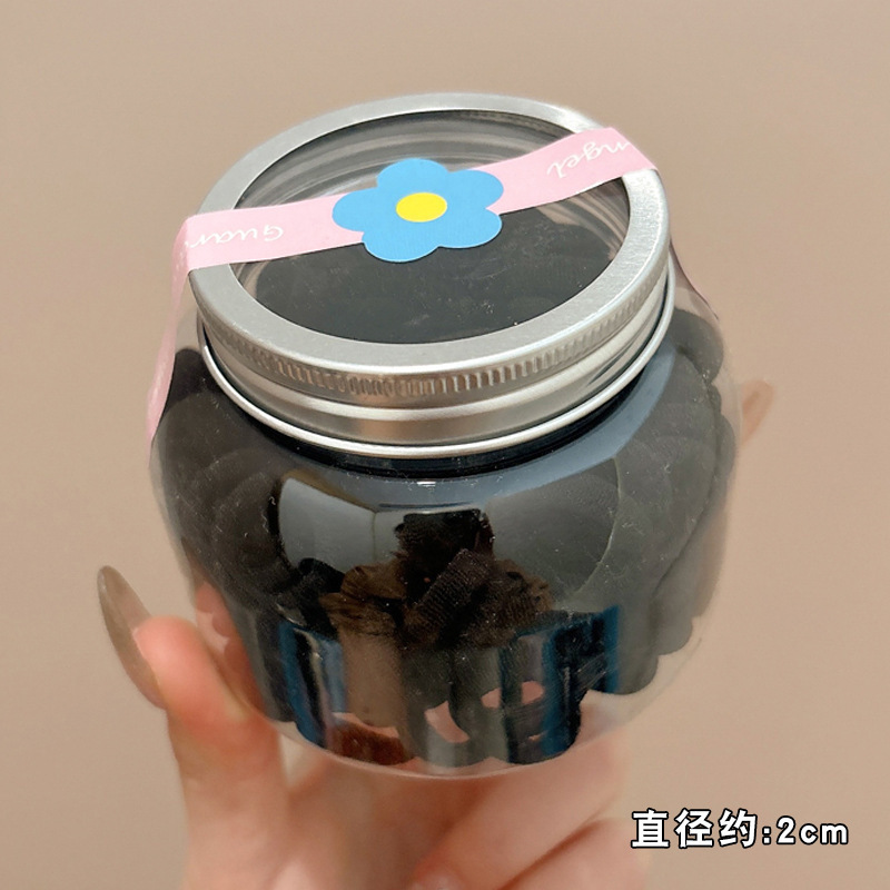 6# 검정 머리끈, 140개, 약 2.5cm