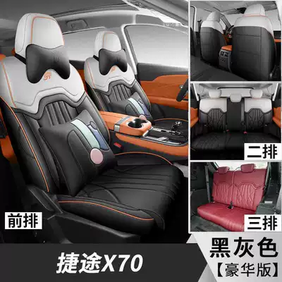 26-25 model Jetour X70PLUS Modelə uyğun (Original) oturacaq örtükləri - black-and-gray-7-seater-luxury-version-note-the-model-year