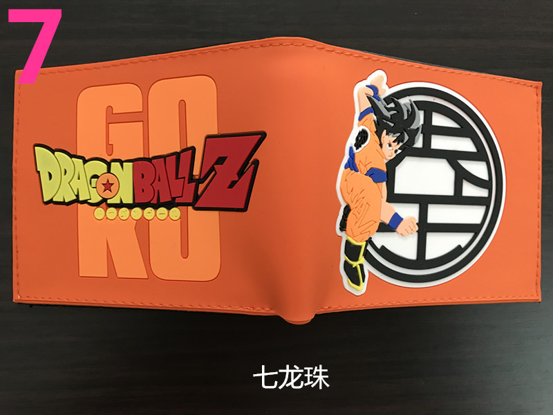Anime Dragon Ball periférico dinero corto wukong Wu palabra estudiantes masculinos y femeninos corto monedero titular de la tarjeta en stock