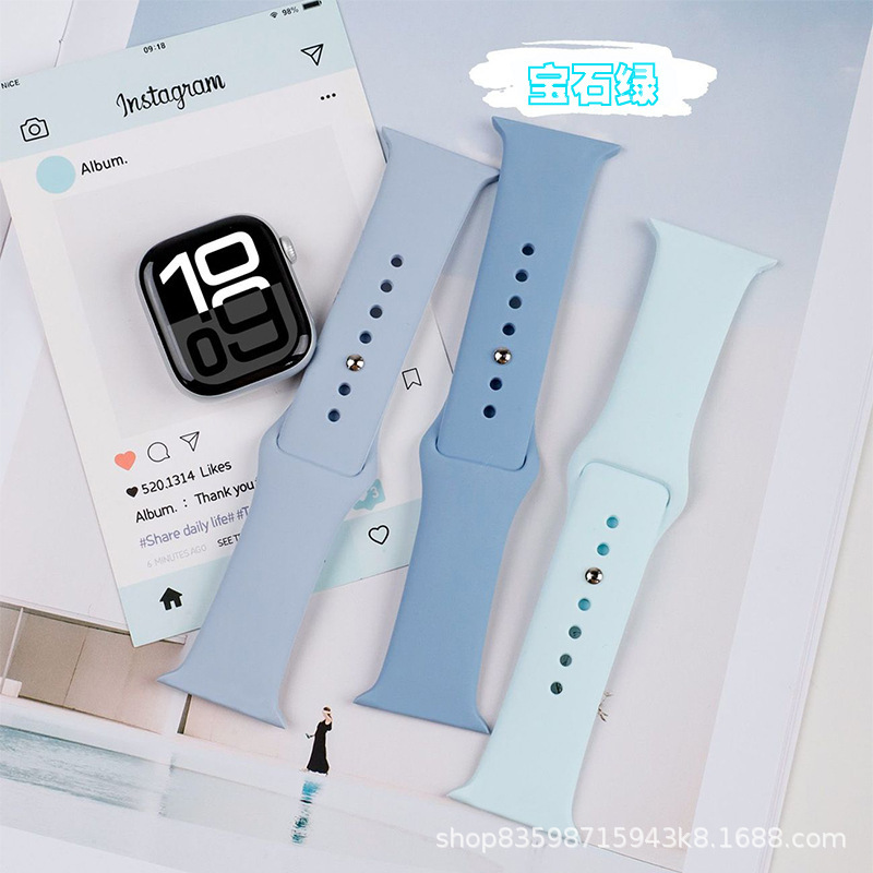 Suitable for Apple Watch single-color silicone strap 38/40/41mm classic model