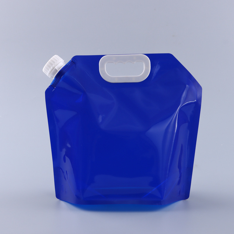 Bolsas de cerveza plegables prefabricadas, bolsas transparentes con boquilla para envasado de cerveza, bolsas de cerveza para llevar, bolsas portátiles con válvula para almacenamiento de agua