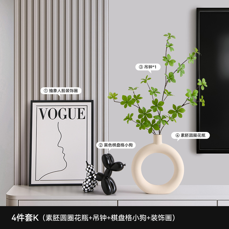 Entrar en el hogar decoración de puerta de entrada moderna alta sensación de sala de estar hogar escritorio TV comedor armario zapatos nicho decoración suave