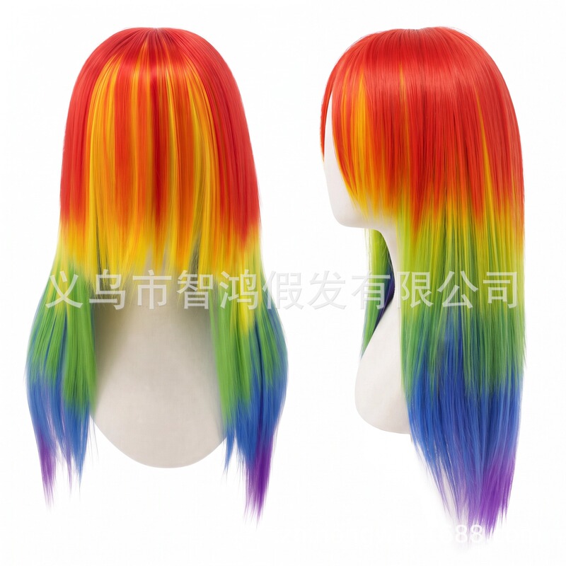 In stock from the manufacturer: My Little Pony Rainbow Color Cosplay Anime Wig Headgear for Halloween In stock from the manufacturer: My Little Pony Rainbow Color Cosplay Anime Wig Headgear for Halloween