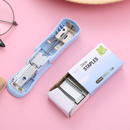 Bookbinding machine package, mini office supplies, binding machine, student stationery, portable binding tool with nail remover