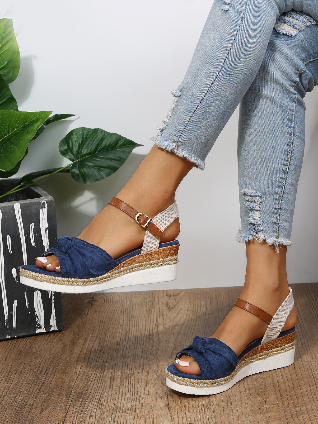 Title 27, Kadınlar için Balık Ağzı Tasarımlı Kenevir Hala...