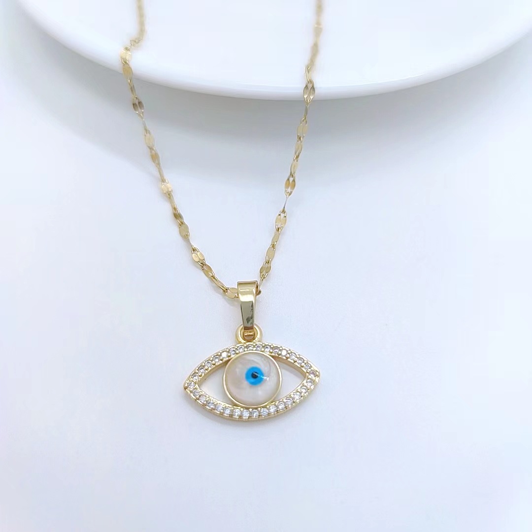 Womenu0027S Retro Fashion Geometric Titanium Steel Necklace Eye Stainless Steel Necklaces