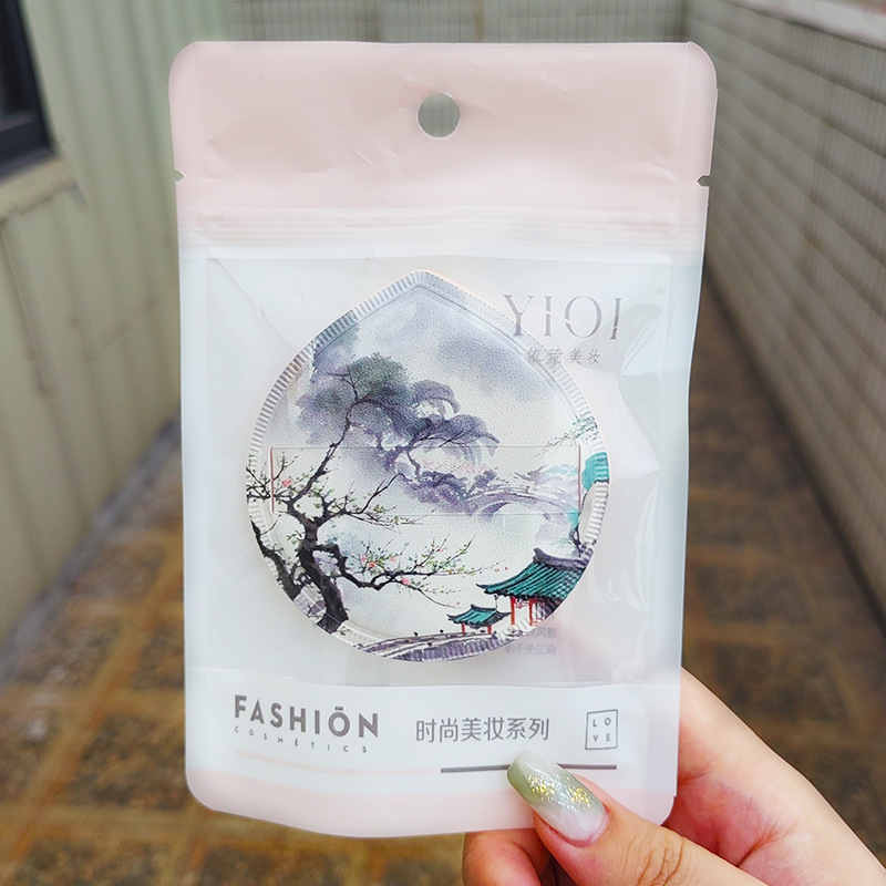 Guofeng gran marshmallow XL seco y húmedo gota de agua de doble uso gran pastel de polvo sensación de aire súper suave no comer polvo líquido base