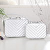 Waterproof capacious handheld cosmetic bag for traveling, polyurethane storage system