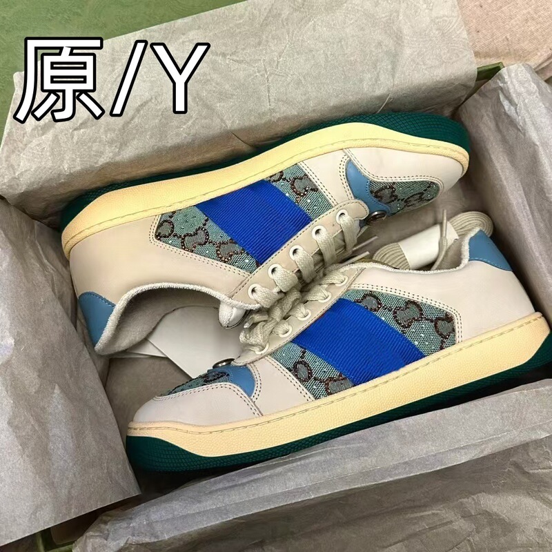 With Source Mark g Family Small Dirty Shoes for Men and Women, Versatile Genuine Leather Women's Shoes, Rhinestone Sports and Leisure Diamond Sneakers for Women