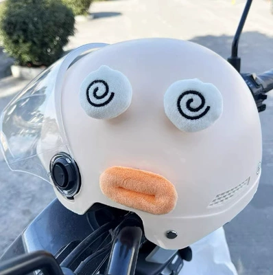 electric scooters, motorcycles, and – Motosiklet dəbilqələri - sausage-mouth-helmet-decoration-dizzy-eyes-sausage-mouth-limited-time-offer
