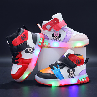 �����¿�Ůͯ�\��ЬƤ���а�LED�l��ͯЬ1-6�q��ͯ�\�����eЬ