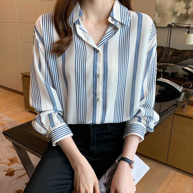 autumn shiffon retro design shirt