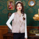 Quality Assurance Small Man Age-reducing Middle-aged Woman New Chinese Style National Style Slim Fit High Feeling Temperament Socialite Buckle Vest