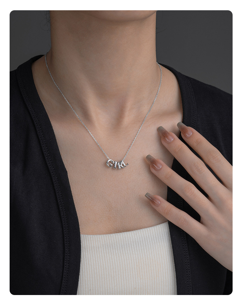 Letter Pattern 1 Piece 925 Sterling Silver Letter Pendant Beads