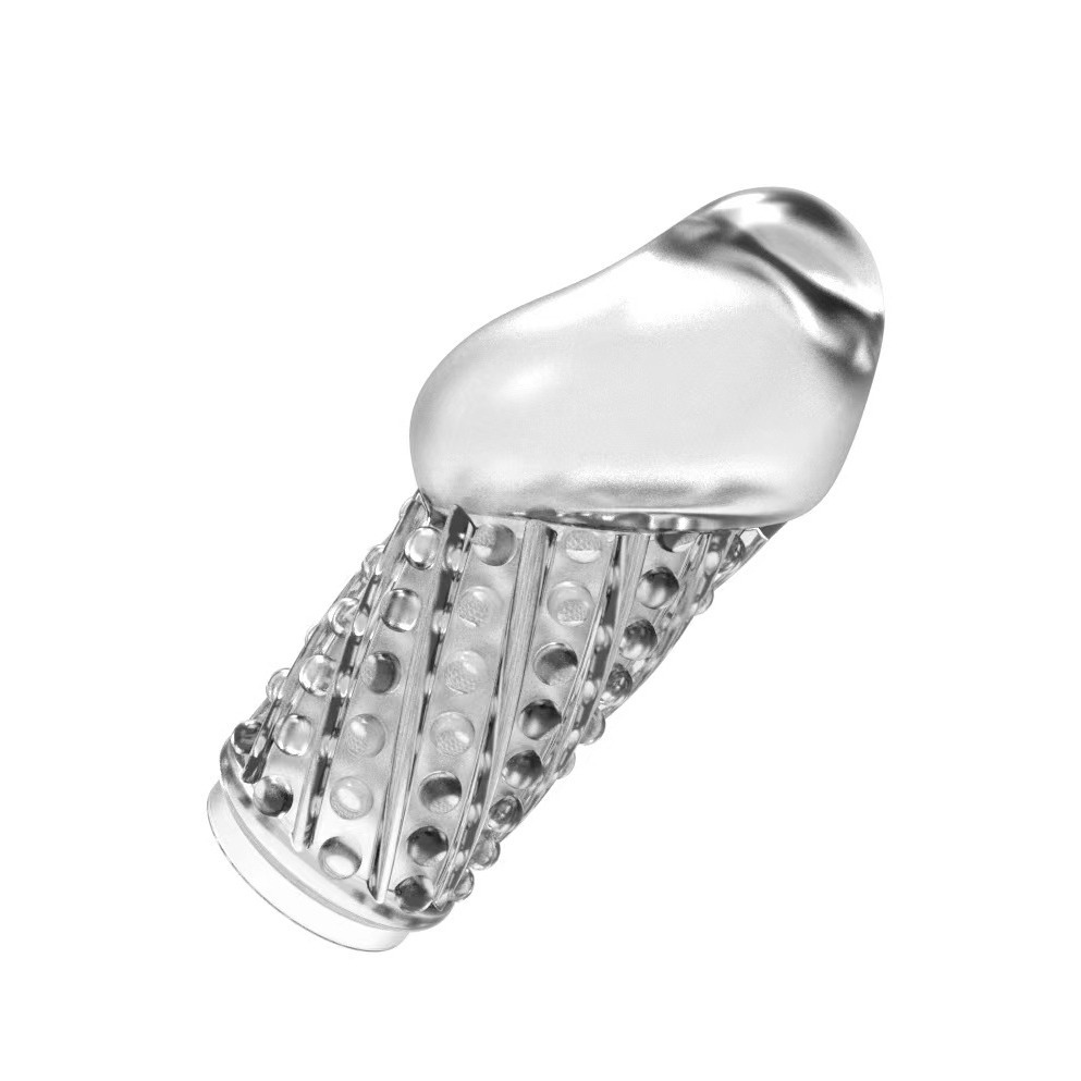 Preservativo ritardato per glande per uomo, desensibilizzazione, ispessimento e allungamento del pene, preservativo per orgasmo duraturo, sex toy_voghion.com