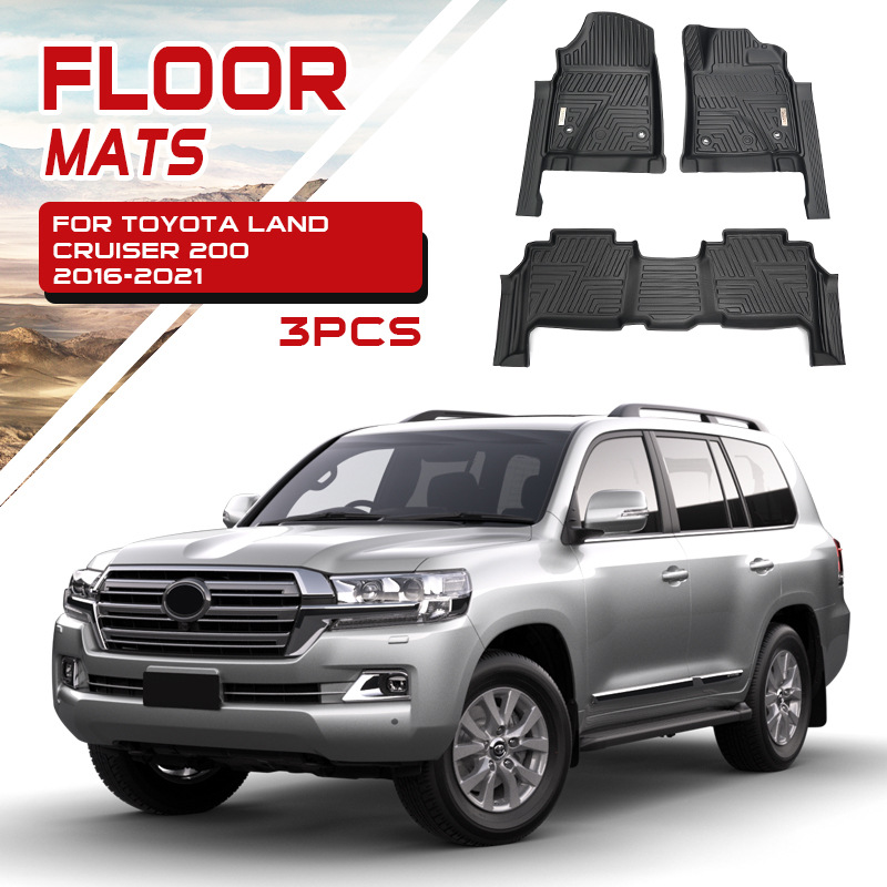 Txinrui es adecuado para Toyota Auto Overbearing Prado Cool Road Ze Auto Alfombrilla de caja trasera impermeable Alfombrilla de pie TPE moldeada por inyección
