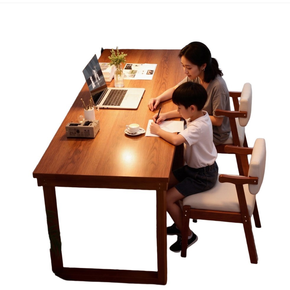 Mesa de escritorio doble mesa de barra mesa de computadora dormitorio estudiante mesa doméstica de alquiler de casa mesa de trabajo rectangular mesa de oficina
