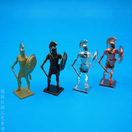 欧美古代士兵人物金属小摆件定制黄铜3d全立体摆件合金仿古工艺品