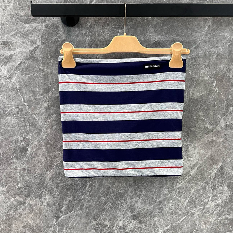 Miu Style Micro-Striped Layered Tube Top Nanyou Direct Batch Fashionable Sexy Pure Cotton Inner Top Women's Summer New Style