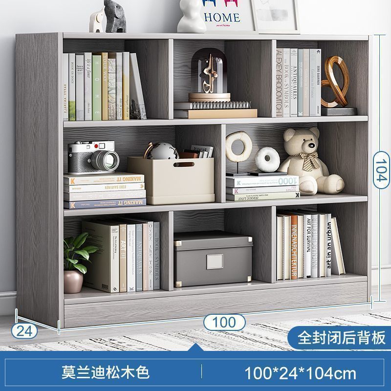 Estante de libros simple para el hogar contra la pared libre combinación multicapa de rejilla de almacenamiento estante de libros pintados para niños estante de libros bajo