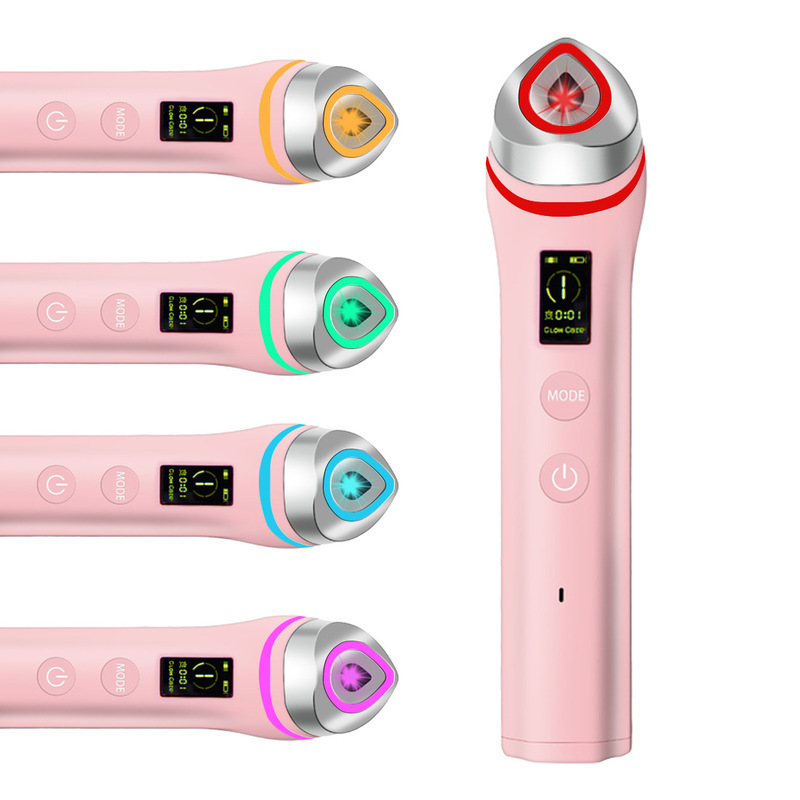 5-Color Light Therapy Device for Facial Hydration, Em Vibration Eye Beauty Device, Pore Red and Blue Light Eye Massager, Led Eye Beauty Device 5-Color Light Therapy Device for Facial Hydration, Em Vibration Eye Beauty Device, Pore Red and Blue Light Eye Massager, Led Eye Beauty Device