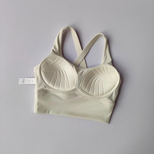 Sports Bra for Women with Fixed Bra Pads, High-Intensity Shock Absorption, Push-Up Running Bra for Yoga and Fitness