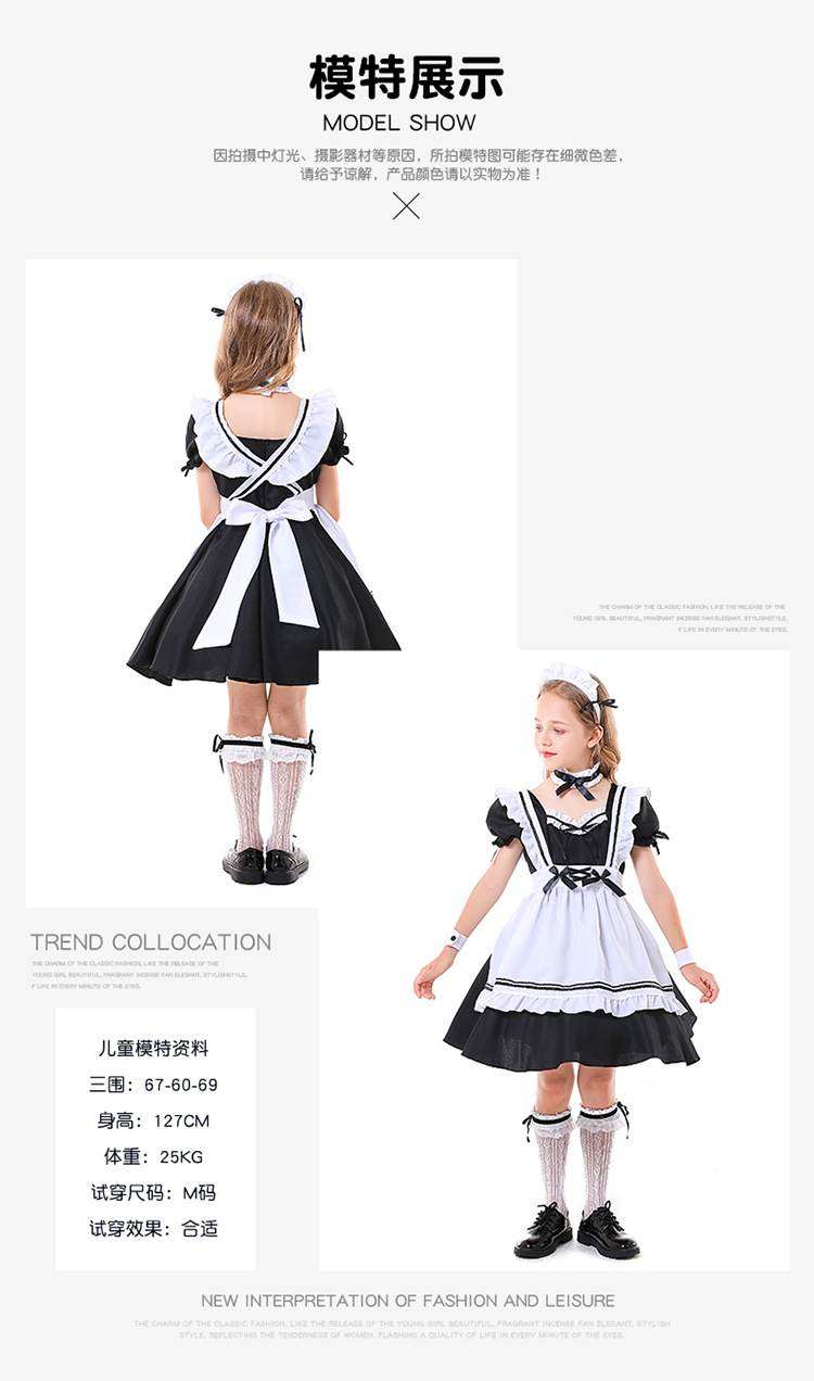 Children Vintage Black White Bows Dress Wholesale Nihaojewelry display picture 10