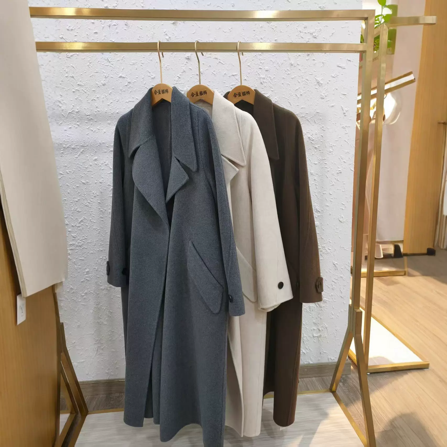 2025秋冬大衣毛呢风衣外套羊驼毛大衣双面呢系带通勤宽松呢大衣女