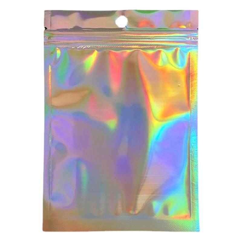 Láser yin y yang ziplock bolsa joyería gotas collar sellado bolsillo teléfono móvil cáscara de aluminio bolsa de embalaje de plástico denso