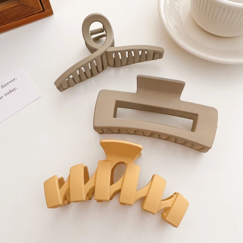 Horquilla de acrílico de las mujeres cuchara trasera updo clip de pelo grande celebridad de Internet elegante tiburón clip tocado simple horquilla