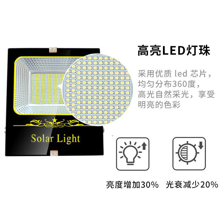 Lámpara de jardín al aire libre solar led nueva lámpara de calle rural hogar iluminación interior Luz de inundación uno para dos lámpara Super brillante