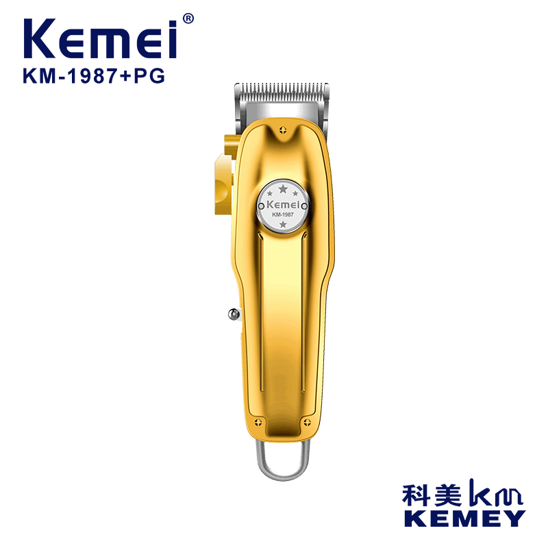 Cortadora de Pelo Eléctrica Kemei KM-1987PG, Recortadora de Pelo Metálica, Cortadora Eléctrica Profesional para Salón, Venta al Por Mayor