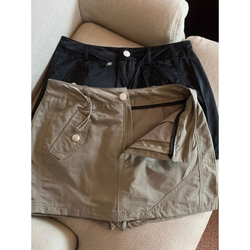 レトロホットガールワークウェアグレースカート女性の夏の2023新しいファッションハイウエストスリム多用途aラインスカート|undefined