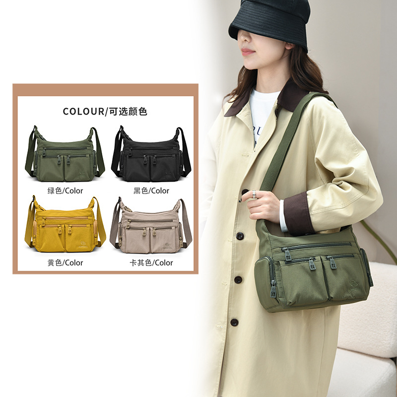 2026 New Simple Lightweight Large Capacity Shoulder Bag For Women Casual Nylon Crossbody Bag Versatile Commuter Bag - Thumbnail 2