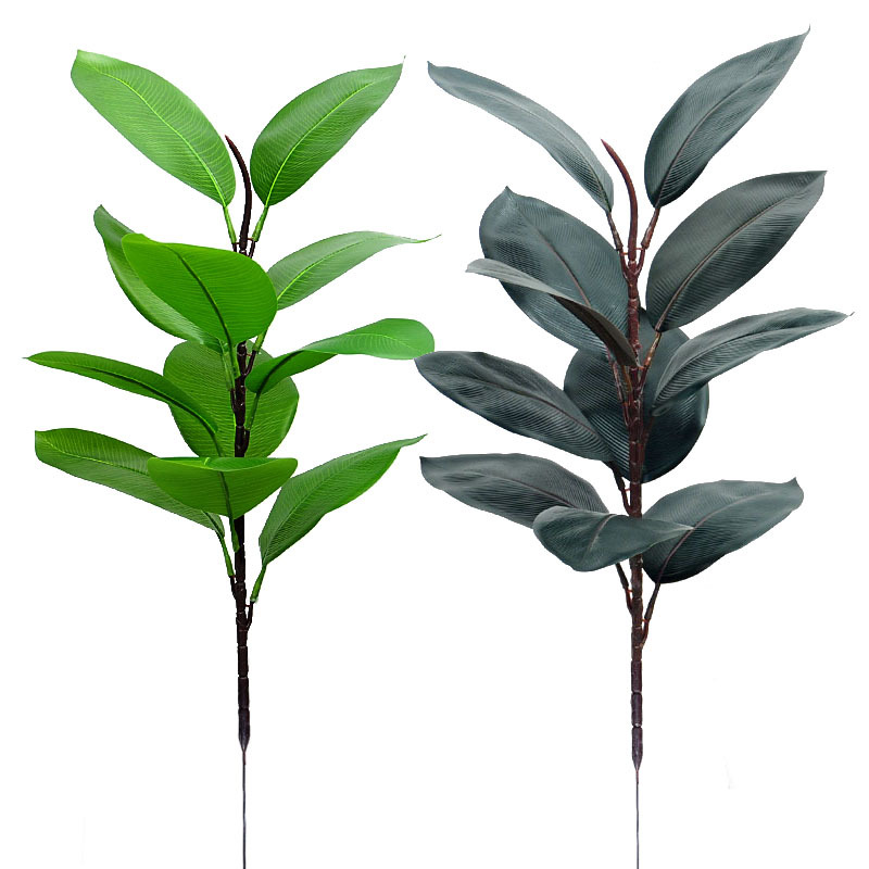Simulación de hojas de caucho hojas artificiales plantas tropicales Black King Kong suelo cuenca paisajismo jardín paisajismo decoración maceta plantación