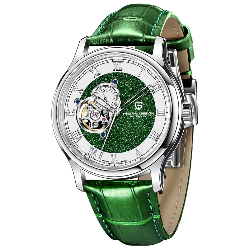 PAGANI DESIGN Reloj para hombre Reloj mecánico automático Reloj hueco de moda impermeable de acero inoxidable PDYS015