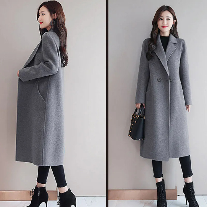 Women's Stylish Wool Coat - Red / S&&Red&&S/Coat (single piece)