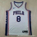Heat Press 76ers 8 White